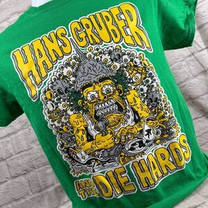 Hans Gruber And The Die Hards Band T-Shirt Small Ska Punk Sgt Skag Reboot Green